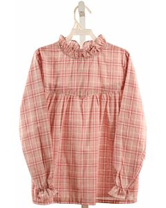 HANNAH KATE  PINK  PLAID  DRESS SHIRT