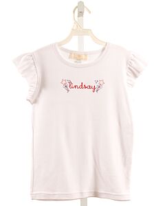 HANNAH KATE  WHITE   EMBROIDERED SLEEVELESS SHIRT