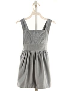 HANNAH KATE  BLUE VELVET  EMBROIDERED DRESS