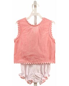 HANNAH KATE  PINK SEERSUCKER   2-PIECE OUTFIT WITH RIC RAC