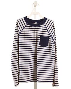 CABANA LIFE  NAVY  STRIPED  RASH GUARD