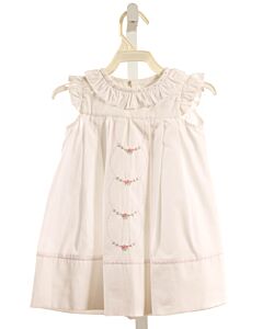 SOPHIE & LUCAS  WHITE  FLORAL EMBROIDERED DRESS