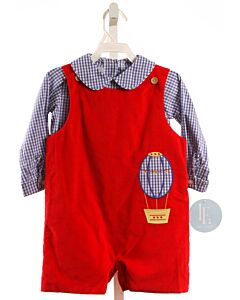 LITTLE ENGLISH  RED CORDUROY  APPLIQUED 2-PIECE OUTFIT