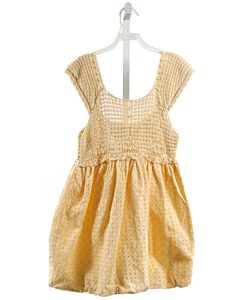 ZARA  YELLOW EYELET   SHIRT-SS