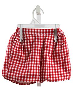 NO TAG  RED  GINGHAM  SHORTS WITH BUBBLE HEM