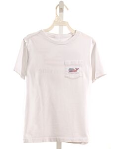 VINEYARD VINES  WHITE   PRINTED DESIGN T-SHIRT