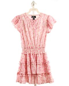 FLOWERS BY ZOE  PINK EYELET FLORAL  DRESS