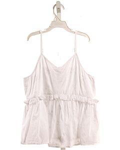 T & B  WHITE    SLEEVELESS SHIRT