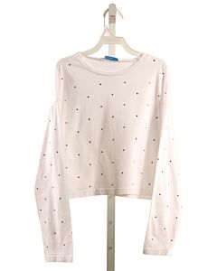 MAYORAL  WHITE    KNIT LS SHIRT WITH SEQUINS