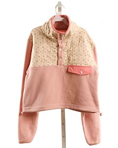 NO TAG  PINK FLEECE FLORAL  PULLOVER