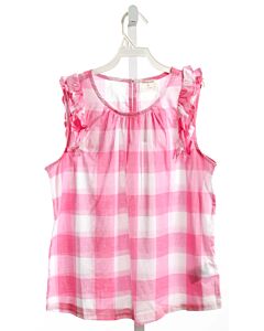 CREWCUTS  PINK  GINGHAM  SLEEVELESS SHIRT