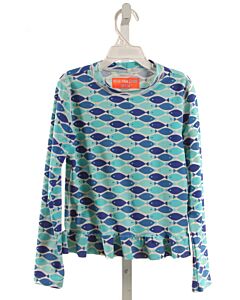 CREWCUTS  BLUE    RASH GUARD WITH RUFFLE