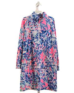 LILLY PULITZER  BLUE KNIT FLORAL PRINTED DESIGN DRESS