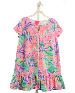 LILLY PULITZER  PINK KNIT FLORAL  COVER UP