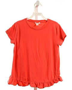 CREWCUTS  HOT PINK    KNIT SS SHIRT WITH RUFFLE