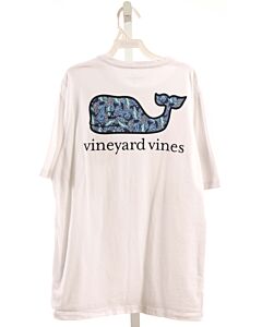 VINEYARD VINES  WHITE   PRINTED DESIGN T-SHIRT