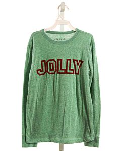 CREWCUTS GREEN KNIT LS SHIRT