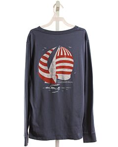 VINEYARD VINES  BLUE   PRINTED DESIGN KNIT LS SHIRT