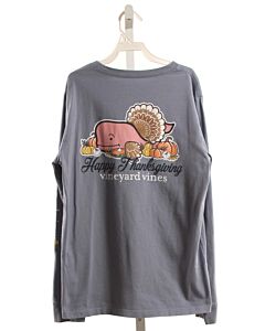 VINEYARD VINES  BLUE   PRINTED DESIGN KNIT LS SHIRT