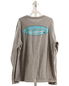 VINEYARD VINES  GRAY   PRINTED DESIGN KNIT LS SHIRT