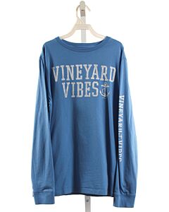 VINEYARD VINES  BLUE   PRINTED DESIGN KNIT LS SHIRT