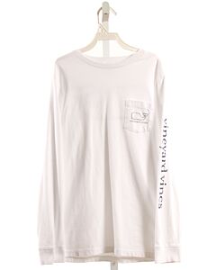 VINEYARD VINES  WHITE   PRINTED DESIGN KNIT LS SHIRT