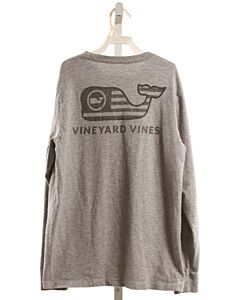 VINEYARD VINES  GRAY   PRINTED DESIGN KNIT LS SHIRT