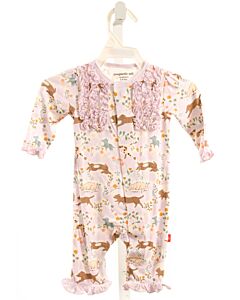MAGNETIC ME  LAVENDER  FLORAL  KNIT ROMPER WITH RUFFLE