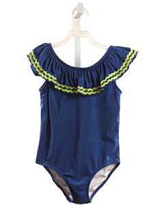 EYELET & IVY  ROYAL BLUE    1-PIECE SWIMSUIT WITH RUFFLE