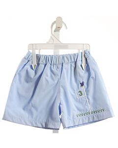 THE BEAUFORT BONNET COMPANY  LT BLUE   APPLIQUED SHORTS