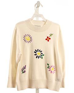 STELLA MCCARTNEY  WHITE  FLORAL EMBROIDERED SWEATER