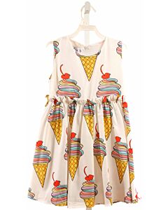 LOLA + THE BOYS  WHITE  PRINT  DRESS