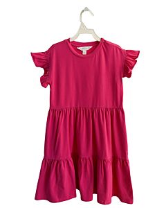 EYELET & IVY  HOT PINK    KNIT DRESS WITH RUFFLE
