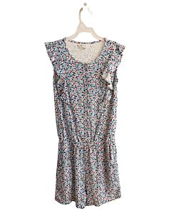 EYELET & IVY  BLUE  FLORAL  KNIT ROMPER WITH RUFFLE