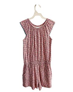 EYELET & IVY  PINK  FLORAL  KNIT ROMPER WITH RIC RAC