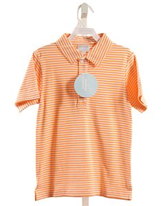 LITTLE ENGLISH  ORANGE  STRIPED  KNIT SS SHIRT