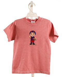 SQUIGGLES  RED  STRIPED  KNIT SS SHIRT
