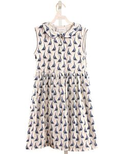 RACHEL RILEY  BLUE    KNIT DRESS WITH PICOT STITCHING