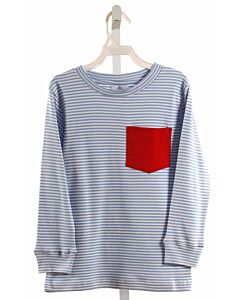 EYELET & IVY  LT BLUE  STRIPED  KNIT LS SHIRT