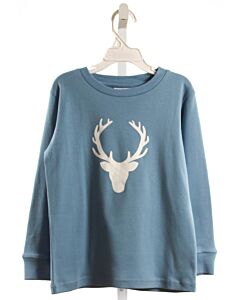 EYELET & IVY  BLUE  PRINT  KNIT LS SHIRT