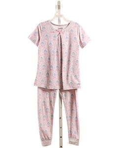 SERENDIPITY  LT BLUE FLEECE PRINT  LOUNGEWEAR