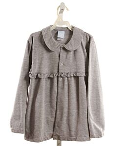 BELLA BLISS  GRAY    CARDIGAN WITH RUFFLE