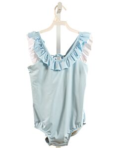 BELLA BLISS  LT BLUE    1-PIECE SWIMSUIT WITH RUFFLE