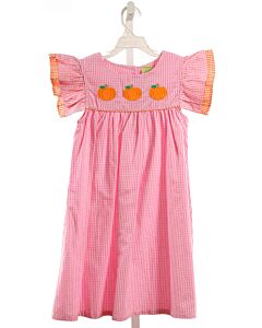 CLASSIC WHIMSY  PINK  GINGHAM APPLIQUED DRESS