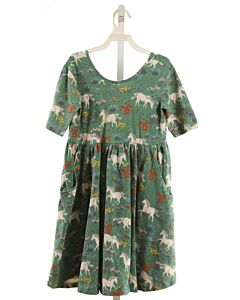 HANNA ANDERSSON  GREEN  PRINT  KNIT DRESS