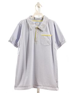 BELLA BLISS  LT BLUE  STRIPED  KNIT SS SHIRT