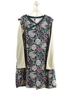 TEA  GREEN  FLORAL  KNIT DRESS