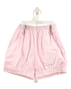 NO TAG  LT PINK SEERSUCKER STRIPED  SHORTS