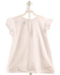 BELLA BLISS  WHITE    SLEEVELESS SHIRT WITH RUFFLE
