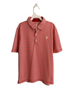 JOHNNIE-O  RED  STRIPED  KNIT SS SHIRT